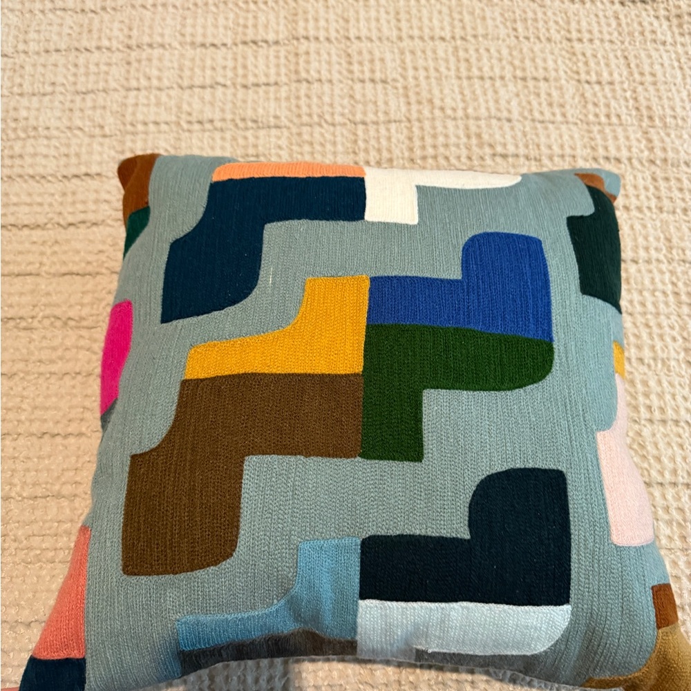 West Elm Multicolor Abstract Accent Pillow